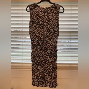 👗Just Taylor Dress size 8 fitted beige with black dots